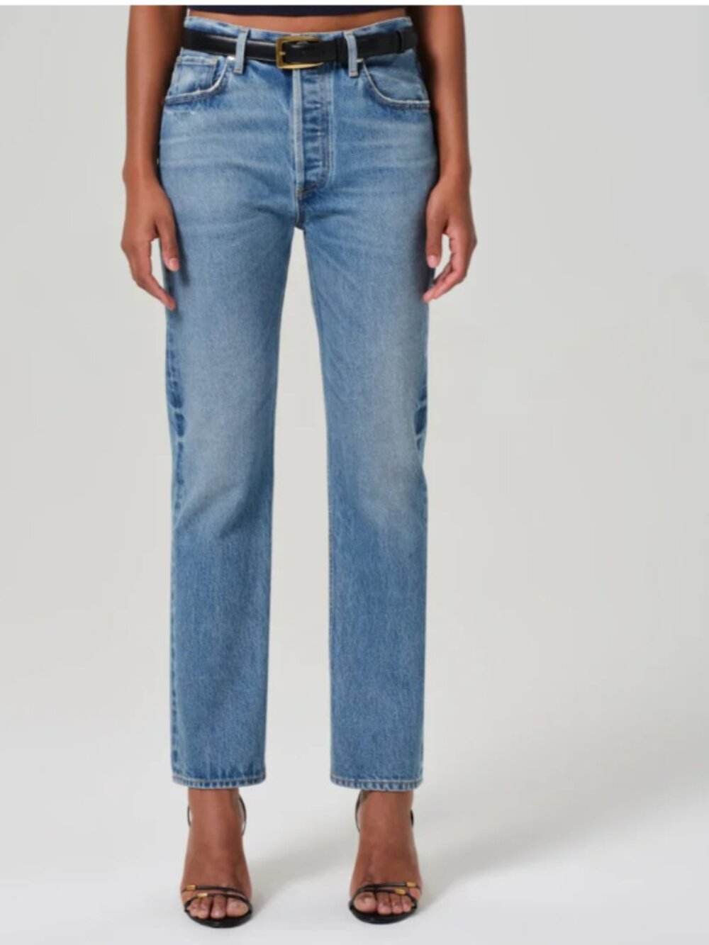 Anthropologie Citizens of Humanity denim Blaine Button Fly Straight Jeans sz 28 - Picture 1 of 11